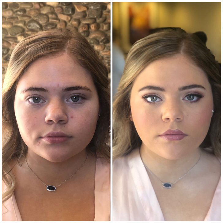 8 Striking Photos That Show What Brides Look Like Before and After Wedding Makeup
